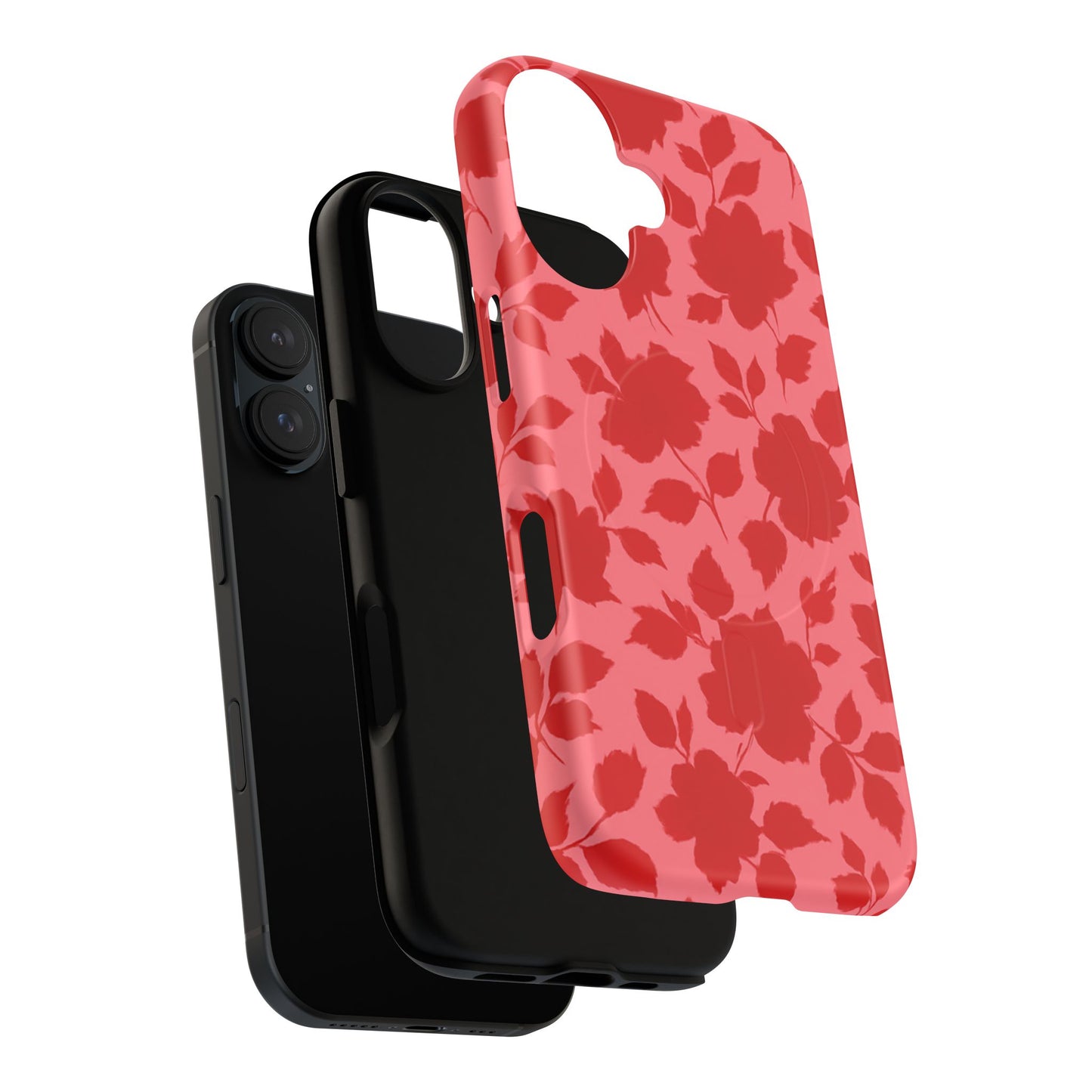 Red Floral Love iPhone Case (MagSafe compatible)
