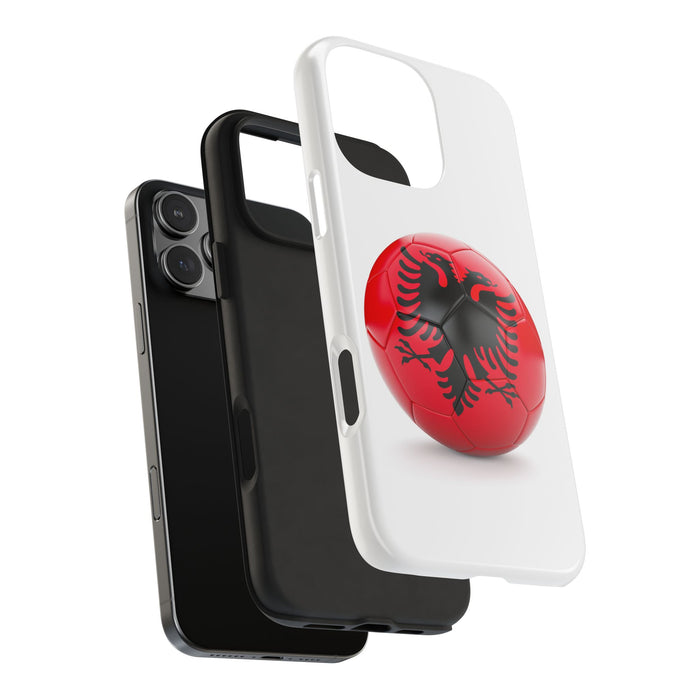 Tough Phone Cases with Albanian soccer flag