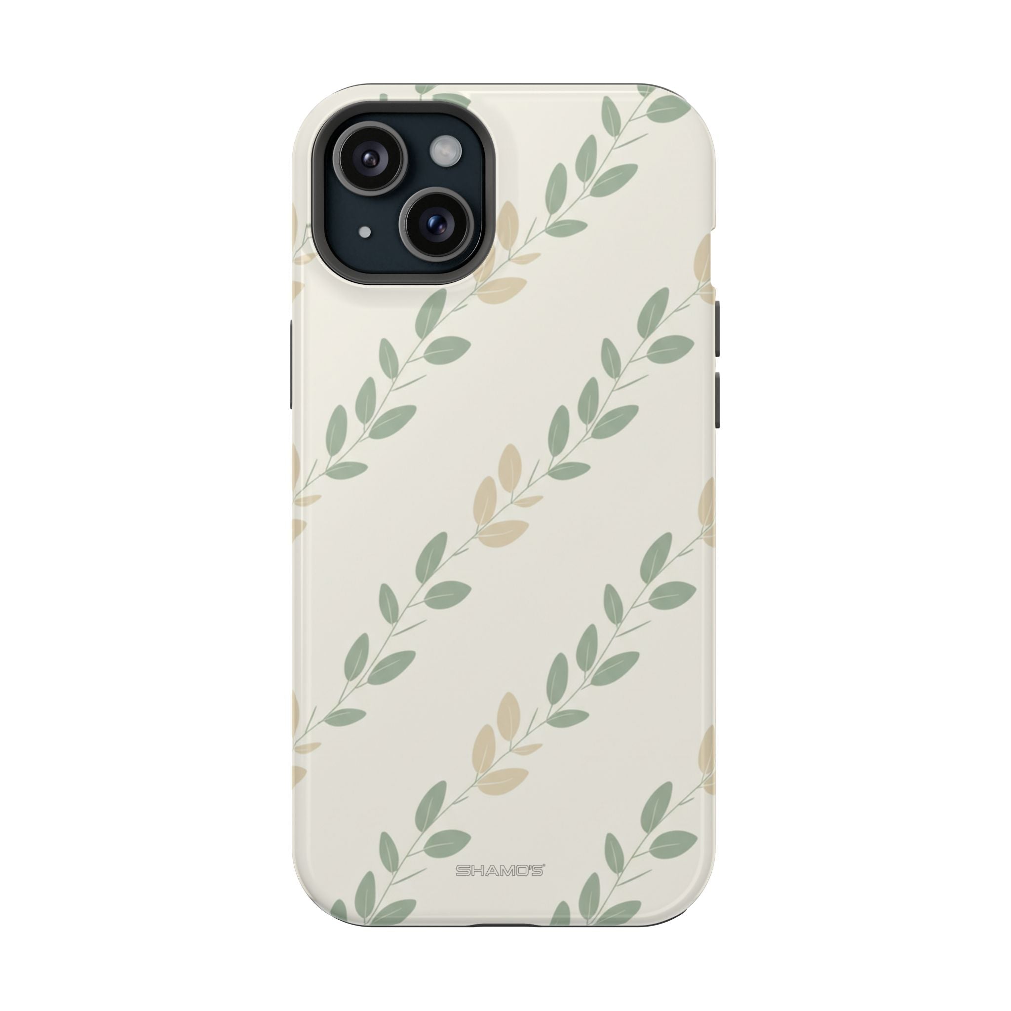 Eucalyptus Floral Laurel Magnetic Impact-Resistant Phone Case with MagSafe - iPhone 15 Plus / Glossy - Shamo's