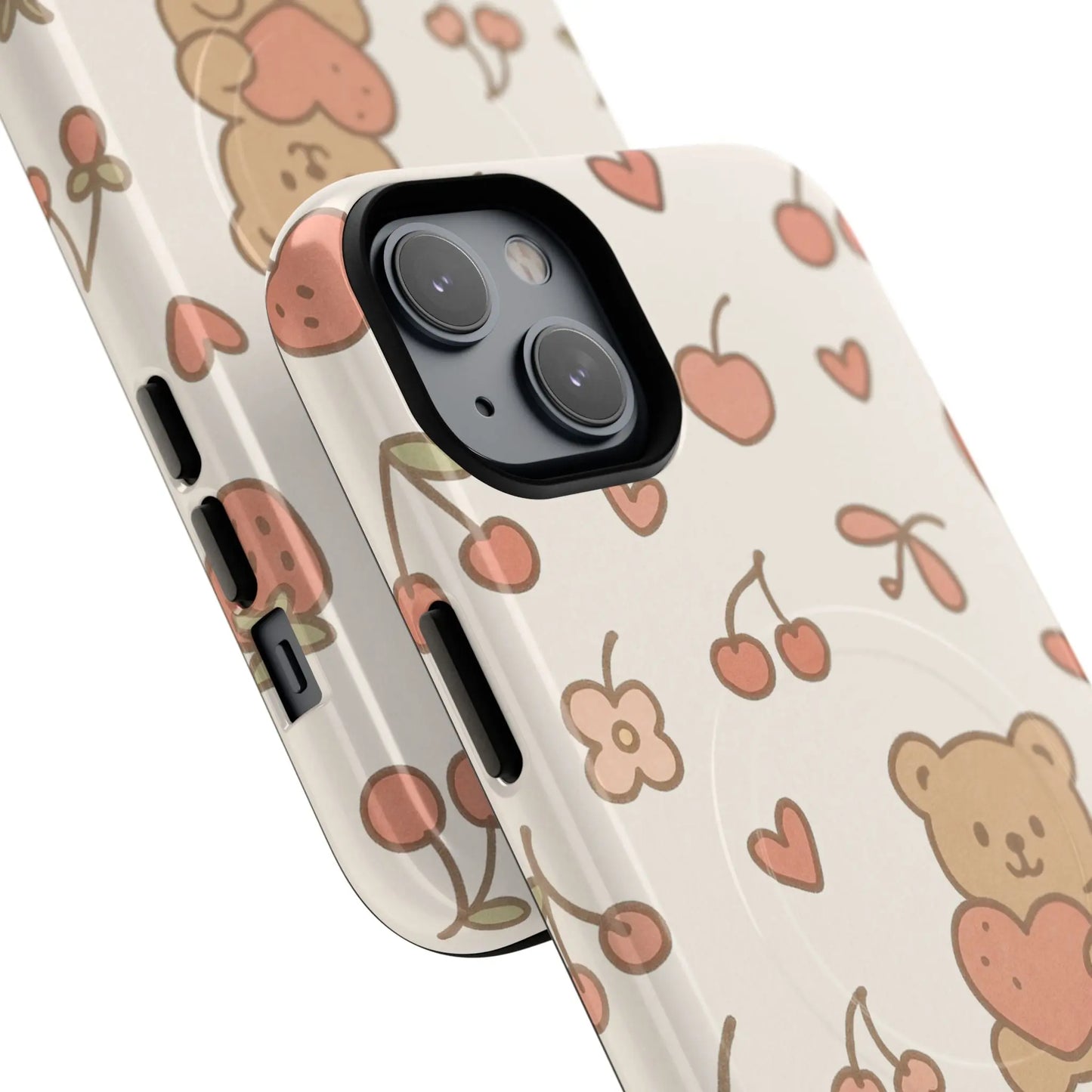Teddy Berry Cozy Strawberry Pattern iPhone Case with MagSafe  Shamo's