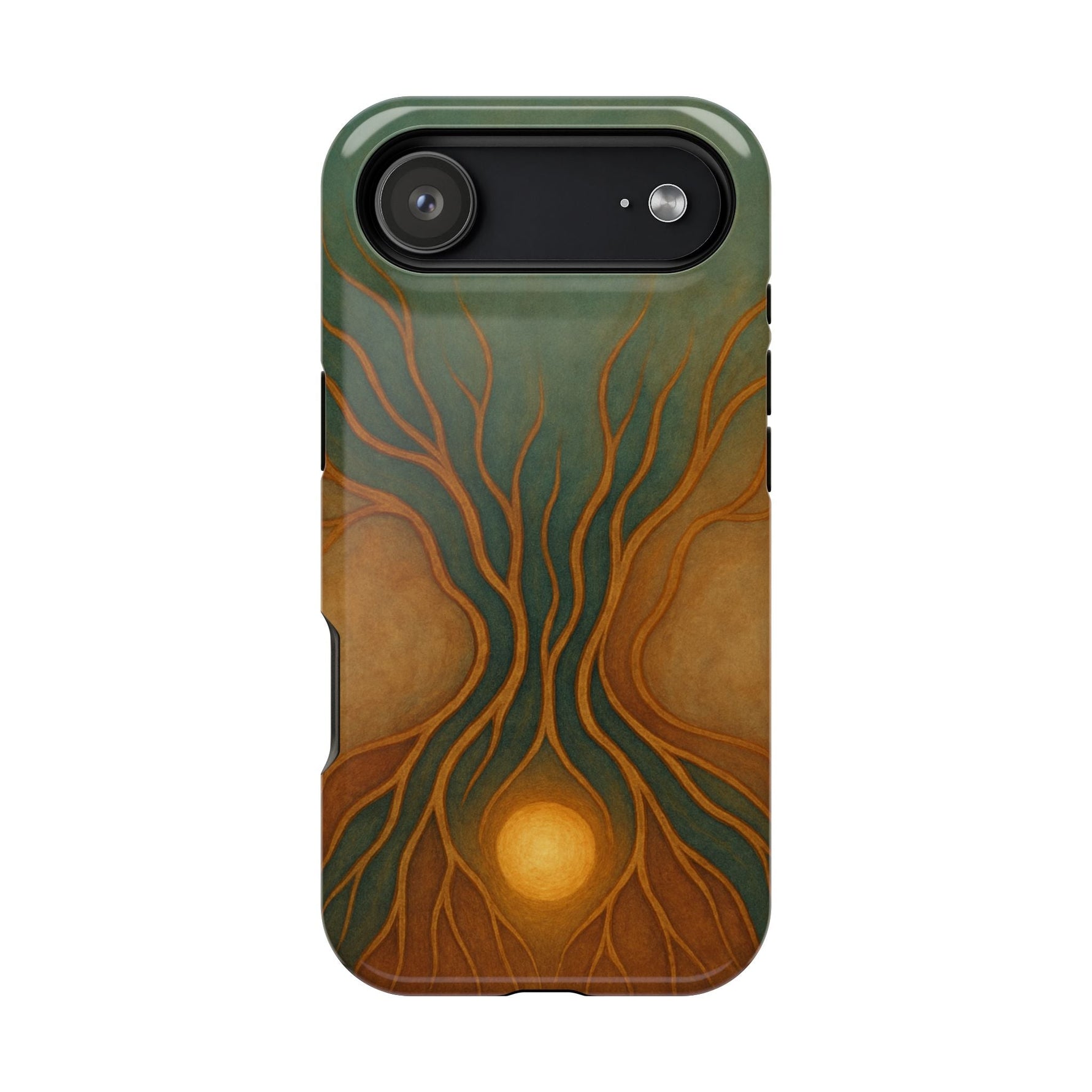 Abstract Tree of Life Design Golden Origin iPhone Case | MagSafe Compatible  Shamo's iPhone 17 Air / Glossy