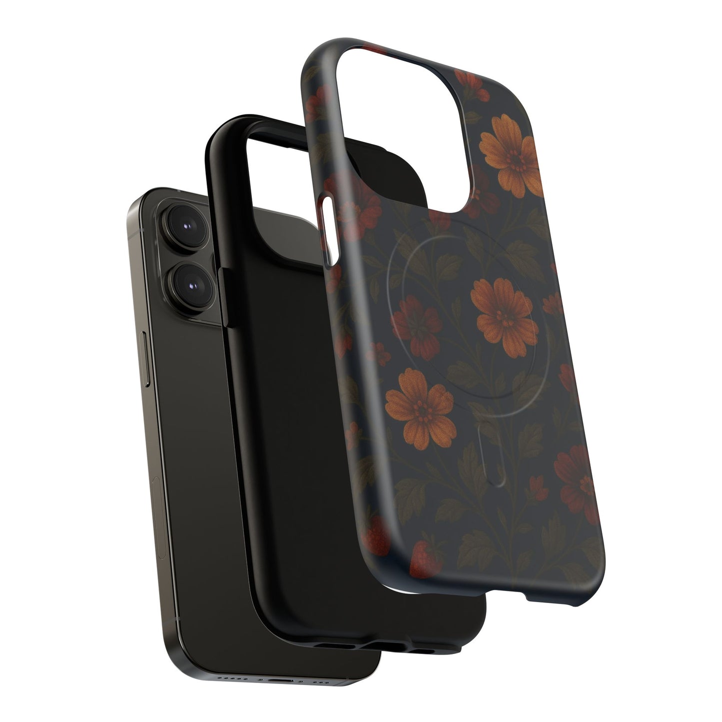 Floral Night Velvet iPhone Case - Works with MagSafe