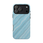 Sky Blue Marble iPhone Case with MagSafe - Shamo's