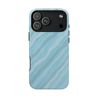Sky Blue Marble iPhone Case with MagSafe - Shamo's