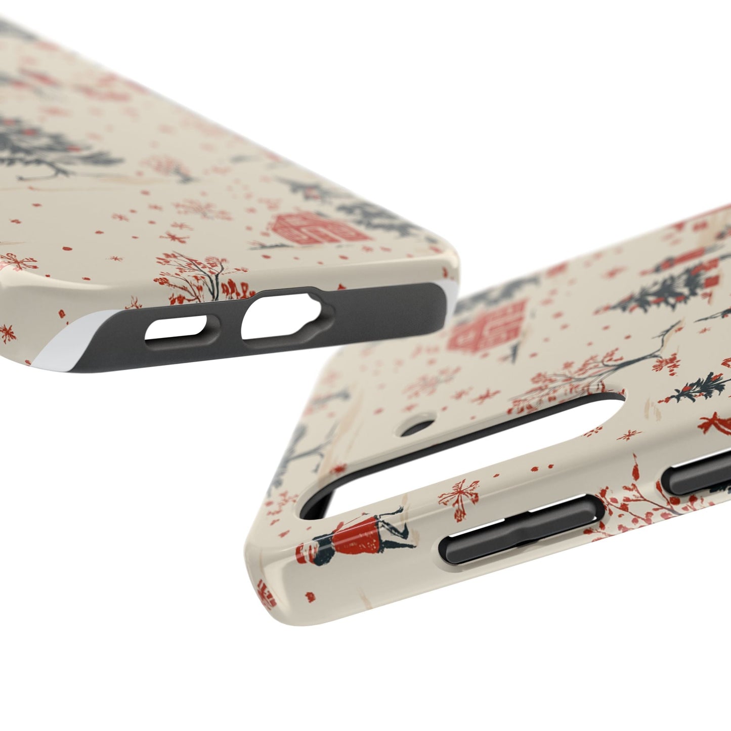 Winter Village Holiday Tough iPhone Case — Vintage Holidays & Snow Scene