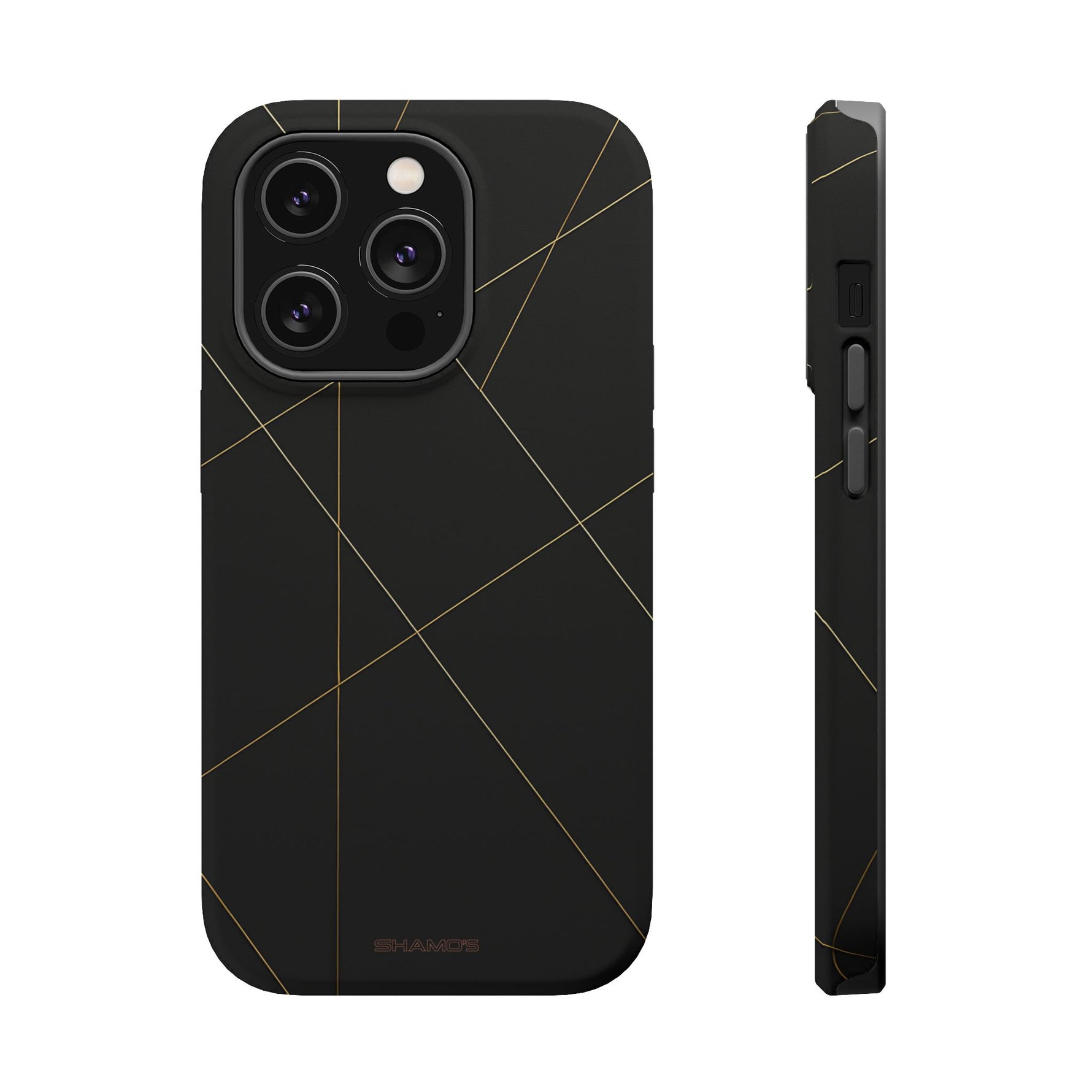 Funda para iPhone con diseño geométrico negro | MagSafe