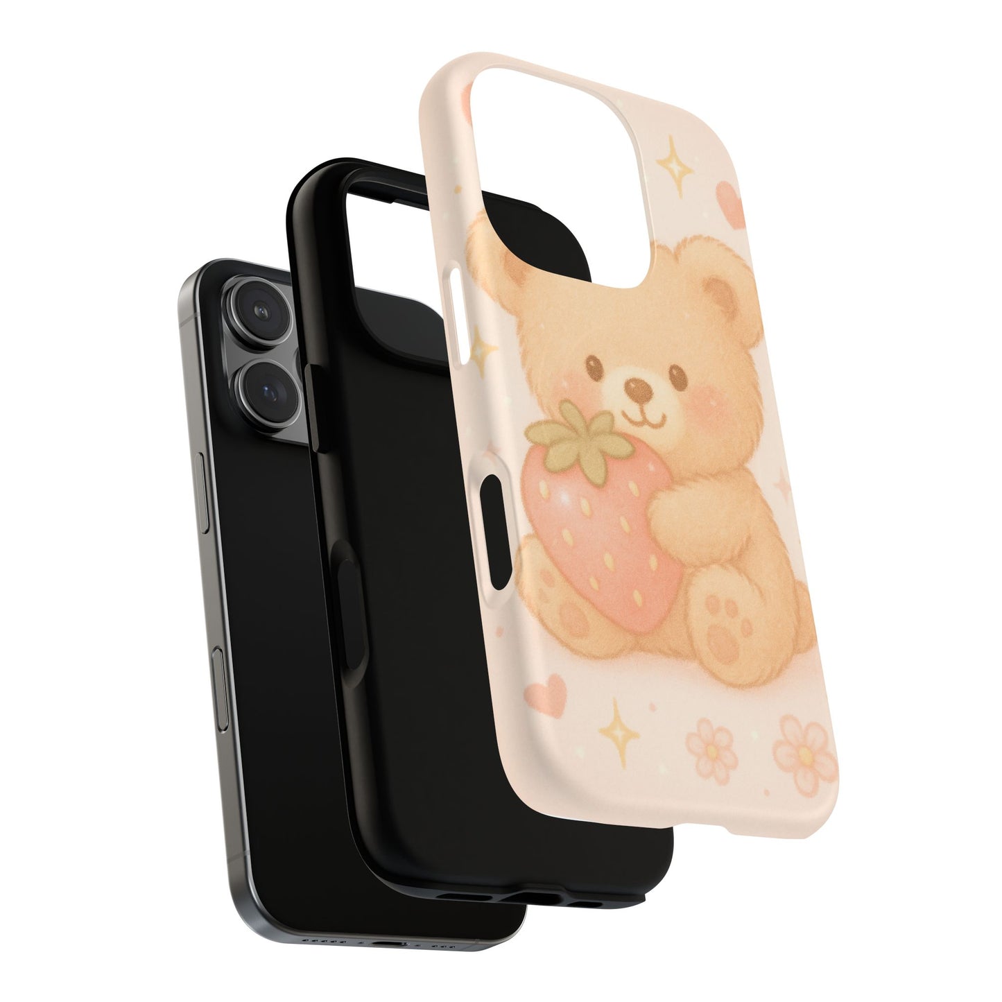Strawberry Teddy iPhone Case with MagSafe