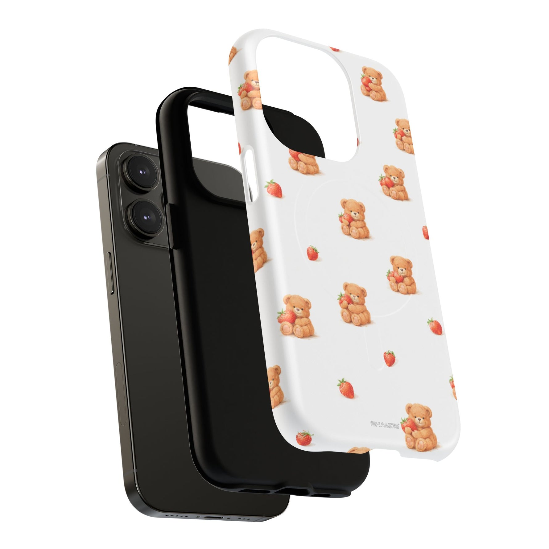 Strawberry Teddy iPhone Case with MagSafe