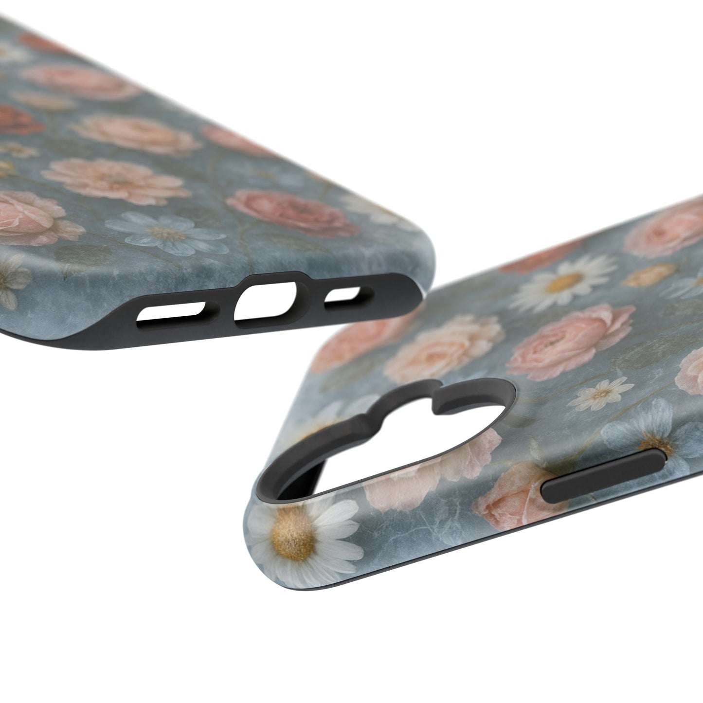 Frozen Floral Vintage Roses & Daisies iPhone Case with MagSafe compatibility  Shamo's