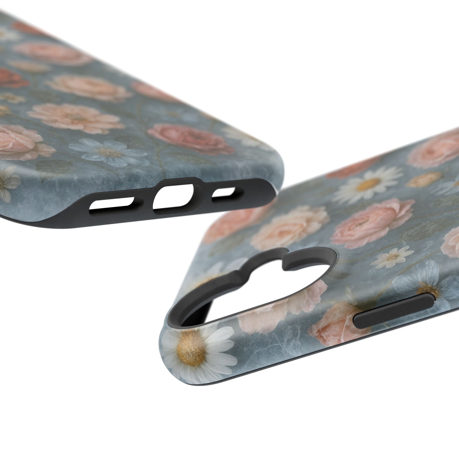 Frozen Floral Vintage Roses & Daisies iPhone Case with MagSafe compatibility  Shamo's