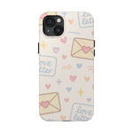 Pastel Love Letter Hearts Impact Phone Case  Shamo's iPhone 15 Plus