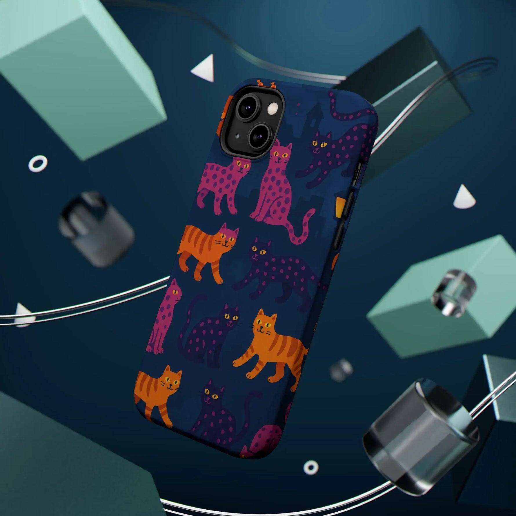 Colorful Cat Phone Case - MagSafe Impact-Resistant - Shamo's