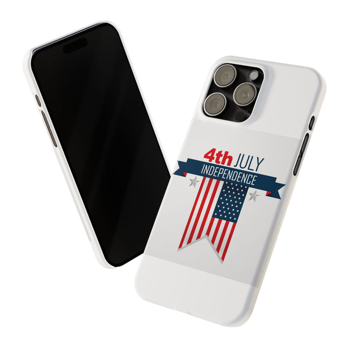 Slim Phone Cases with 4th of July writitng