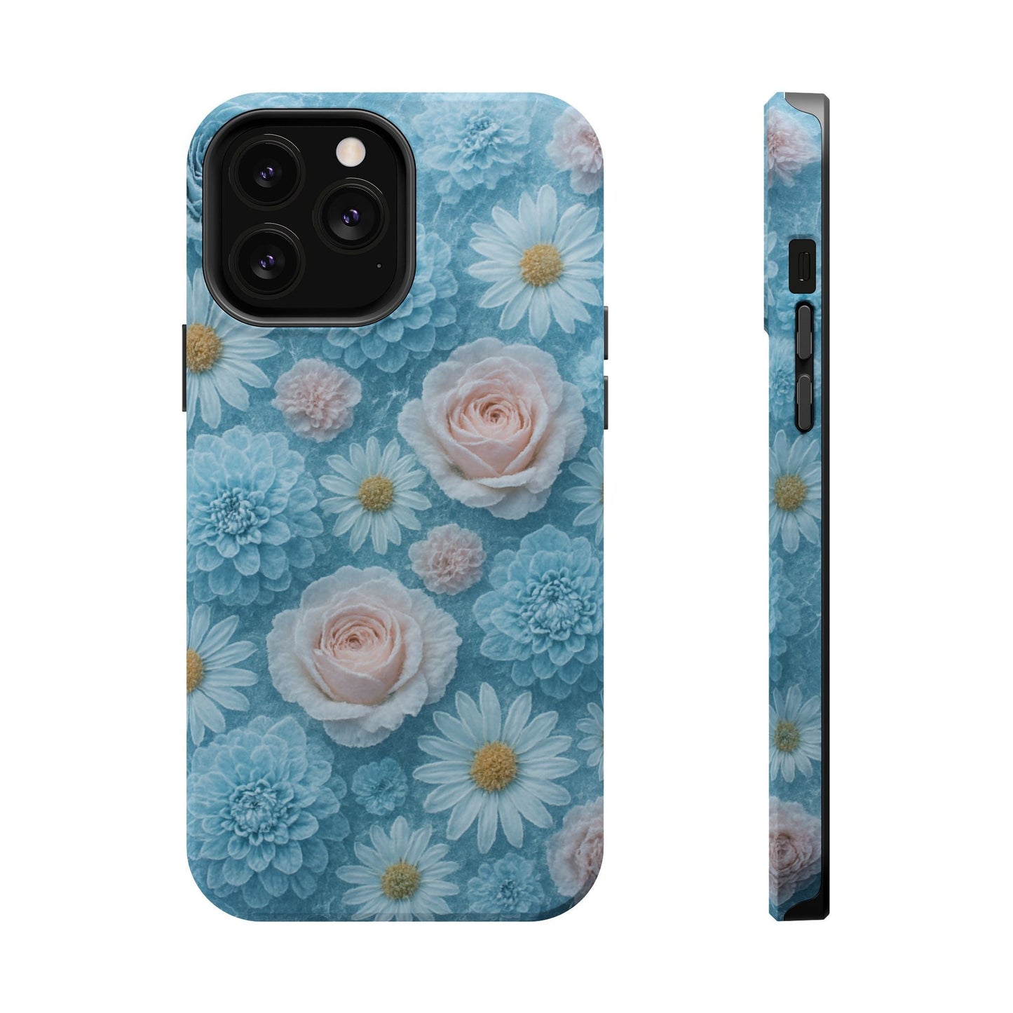 Frozen Floral Rose & Daisy Impact iPhone Case | MagSafe compatible  Shamo's iPhone 13 Pro Max / Matte