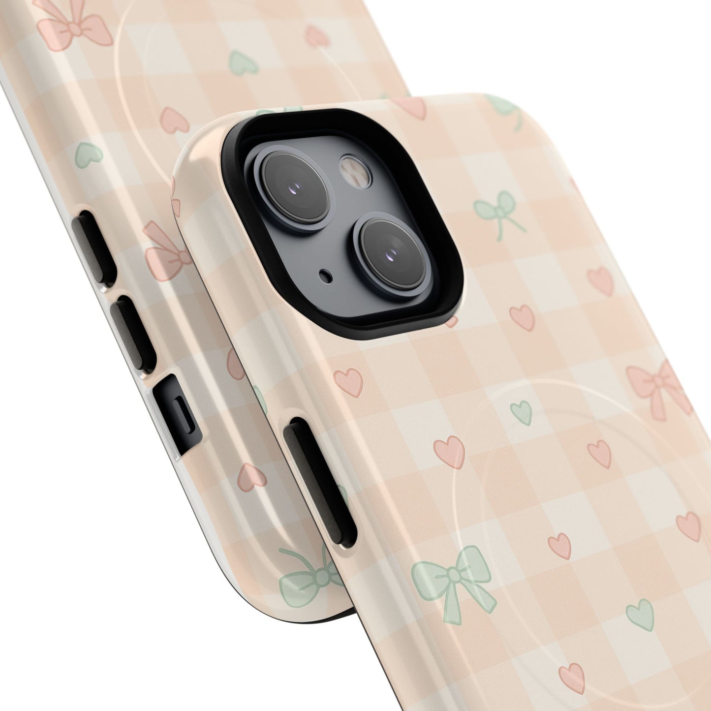 Sweet Pastel Checkered Bows Case for iPhone | MagSafe