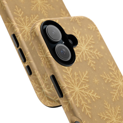 Golden Snowflake Holiday iPhone Case