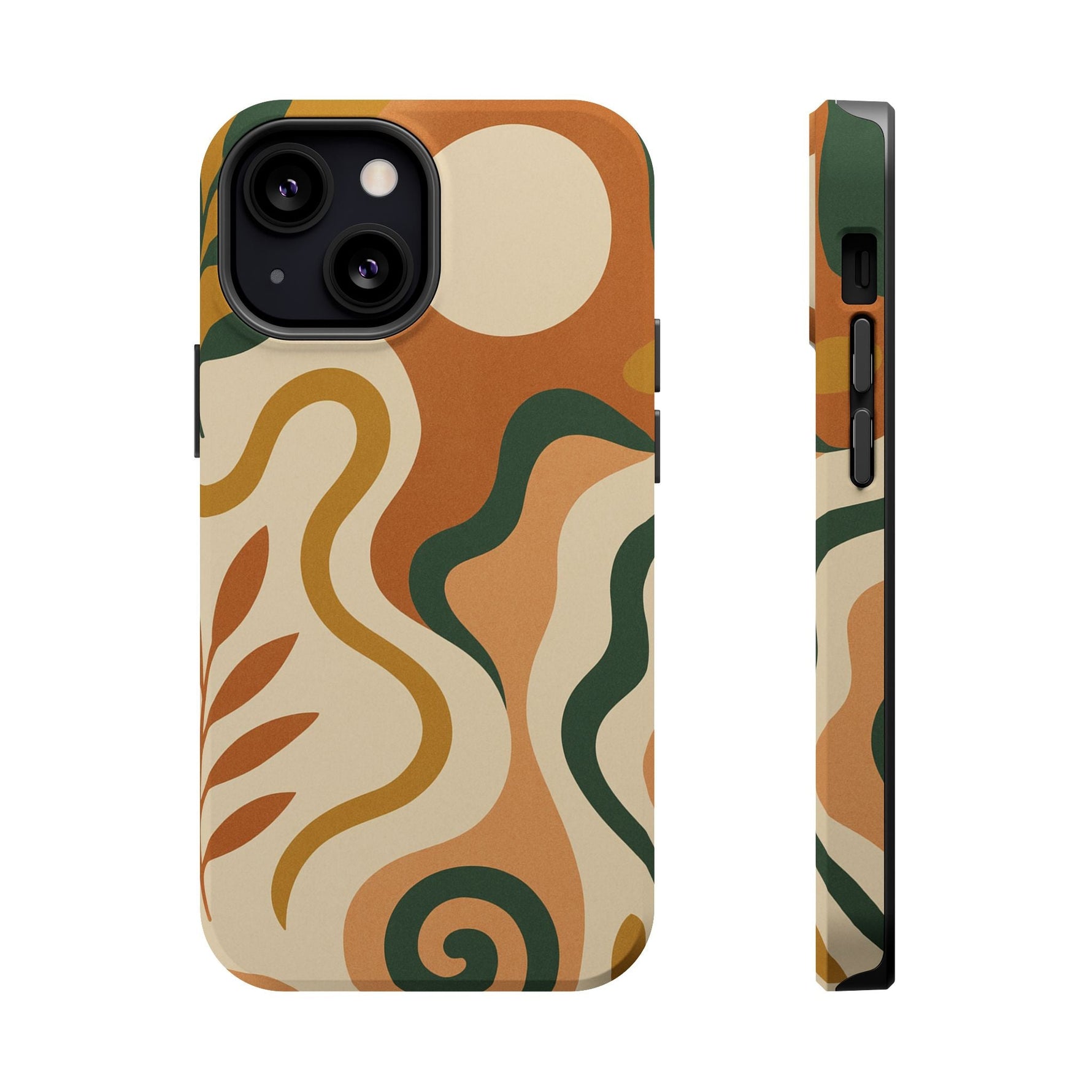 Abstract Earth-Tone Impact iPhone Case — MagSafe  Shamo's iPhone 13 Mini / Matte