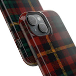 Plaid Impact-Resistant iPhone Case — Red Green Tartan Holiday Theme with MagSafe  Shamo's
