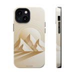 Minimalist Mountain Abstract Landscape iPhone Case with MagSafe Compatibility