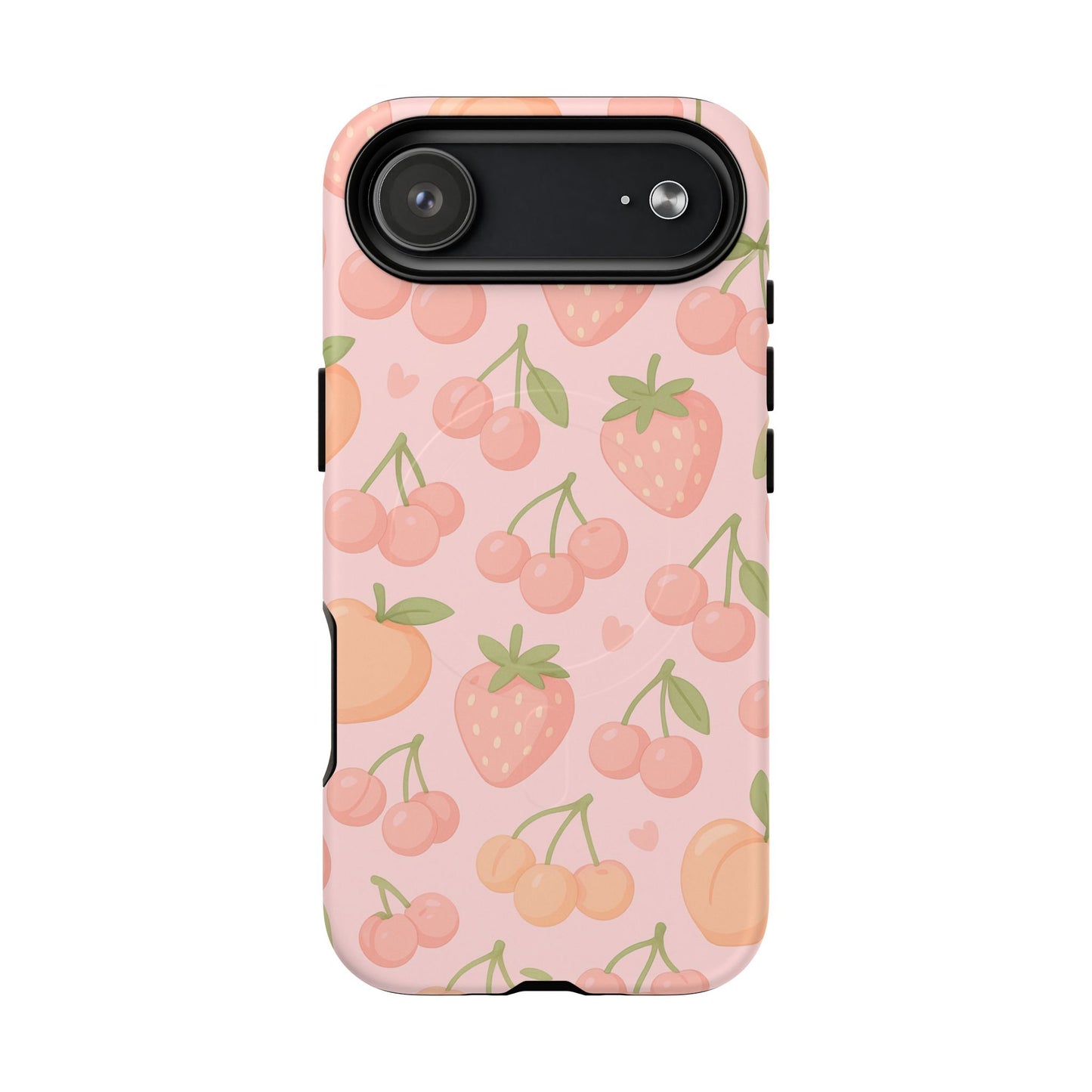 Cute Fruits iPhone Case - Colorful Cherry & Strawberry Design | MagSafe