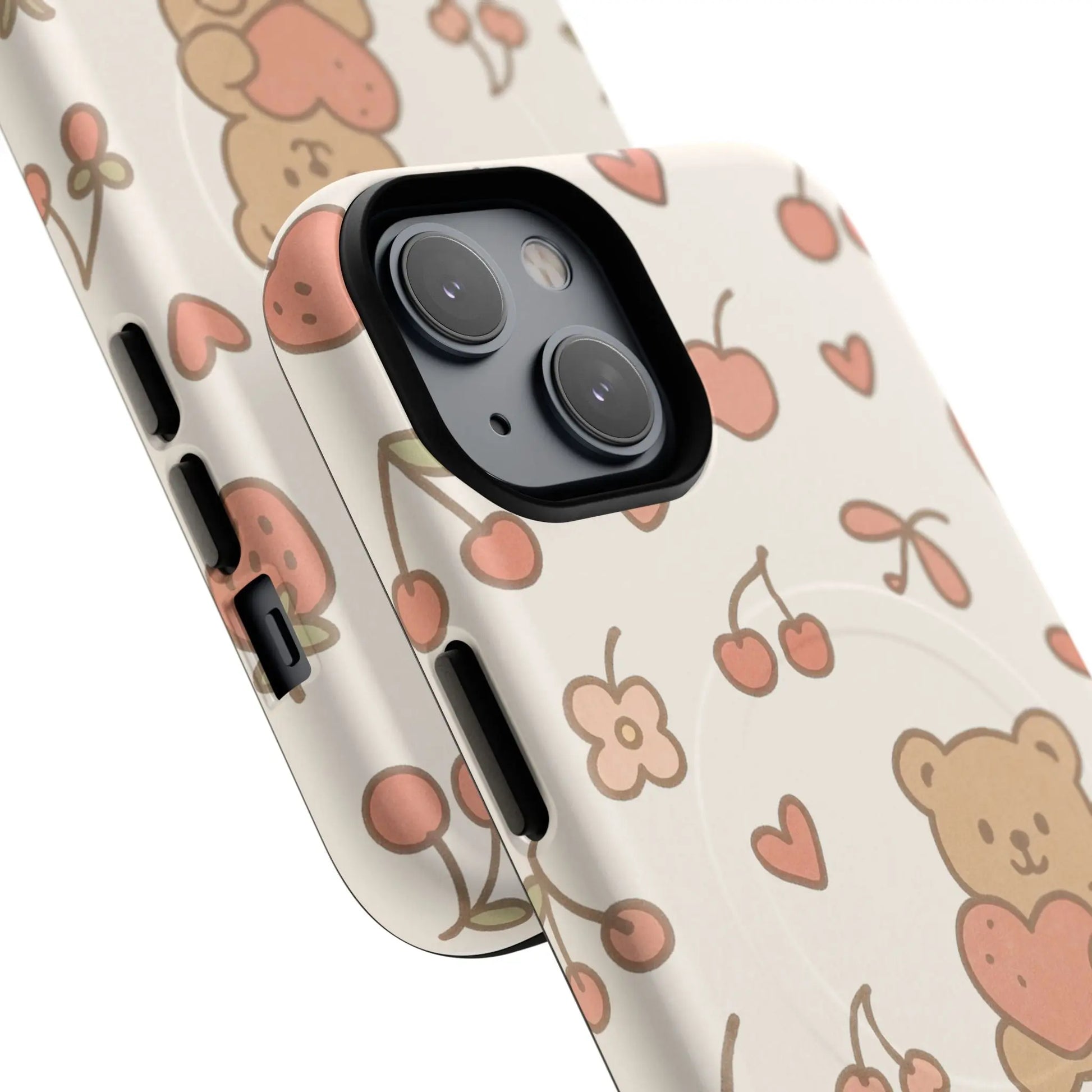 Teddy Berry Cozy Strawberry Pattern iPhone Case with MagSafe  Shamo's