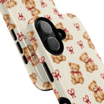 Coque iPhone Ourson des fêtes et sucres d’orge en forme de cœur avec MagSafe
