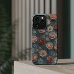 Frozen Floral Vintage Roses & Daisies iPhone Case with MagSafe compatibility  Shamo's