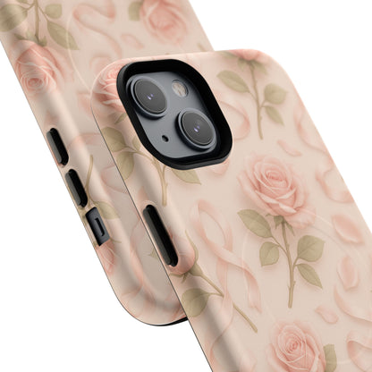 Blush Roses and Ribbons 3D iPhone Case | MagSafe