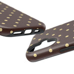 Polka Dot iPhone Case — Brown & Cream Protective Cover with MagSafe compatibility  Shamo's