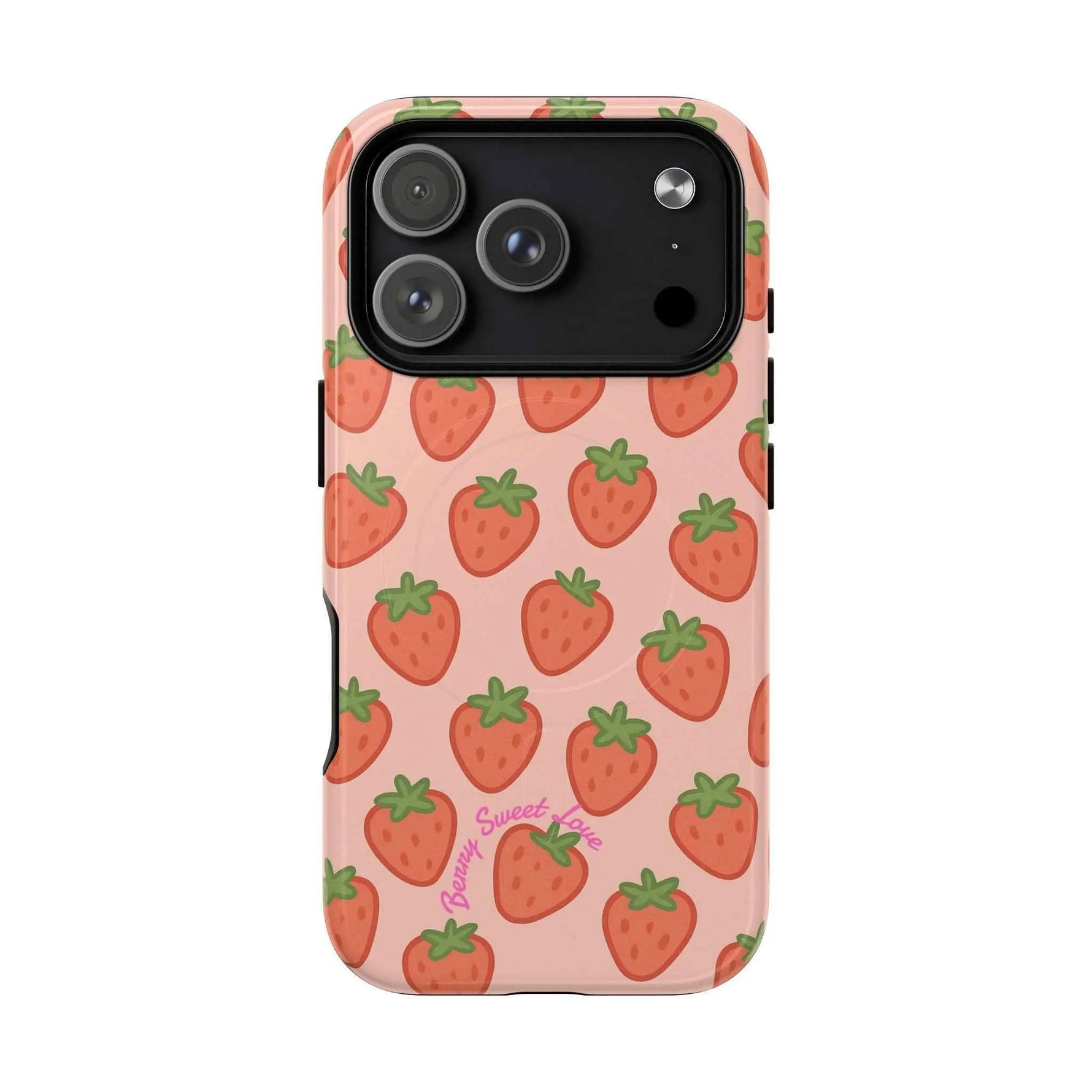Strawberry Pattern Magnetic Phone Case | Berry Sweet Love