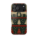 Holiday Reindeer Knit iPhone Case | compatible with MagSafe  Shamo's iPhone 17 Pro Max / Glossy