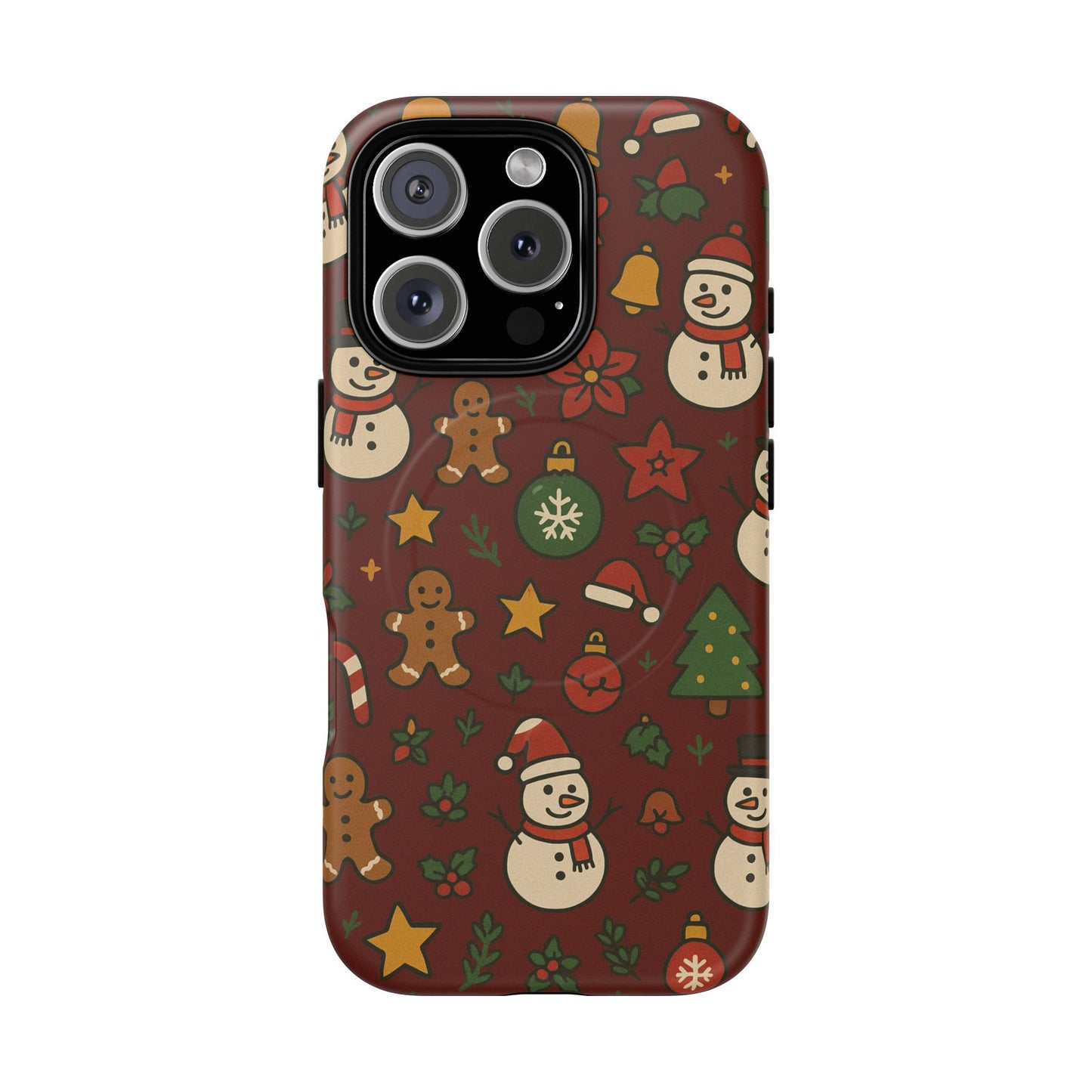 Snowman & Gingerbread Tough iPhone Case (MagSafe compatible)