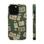Botanical Journal Pattern iPhone Case | MagSafe Compatible Impact-Resistant Protective Cover