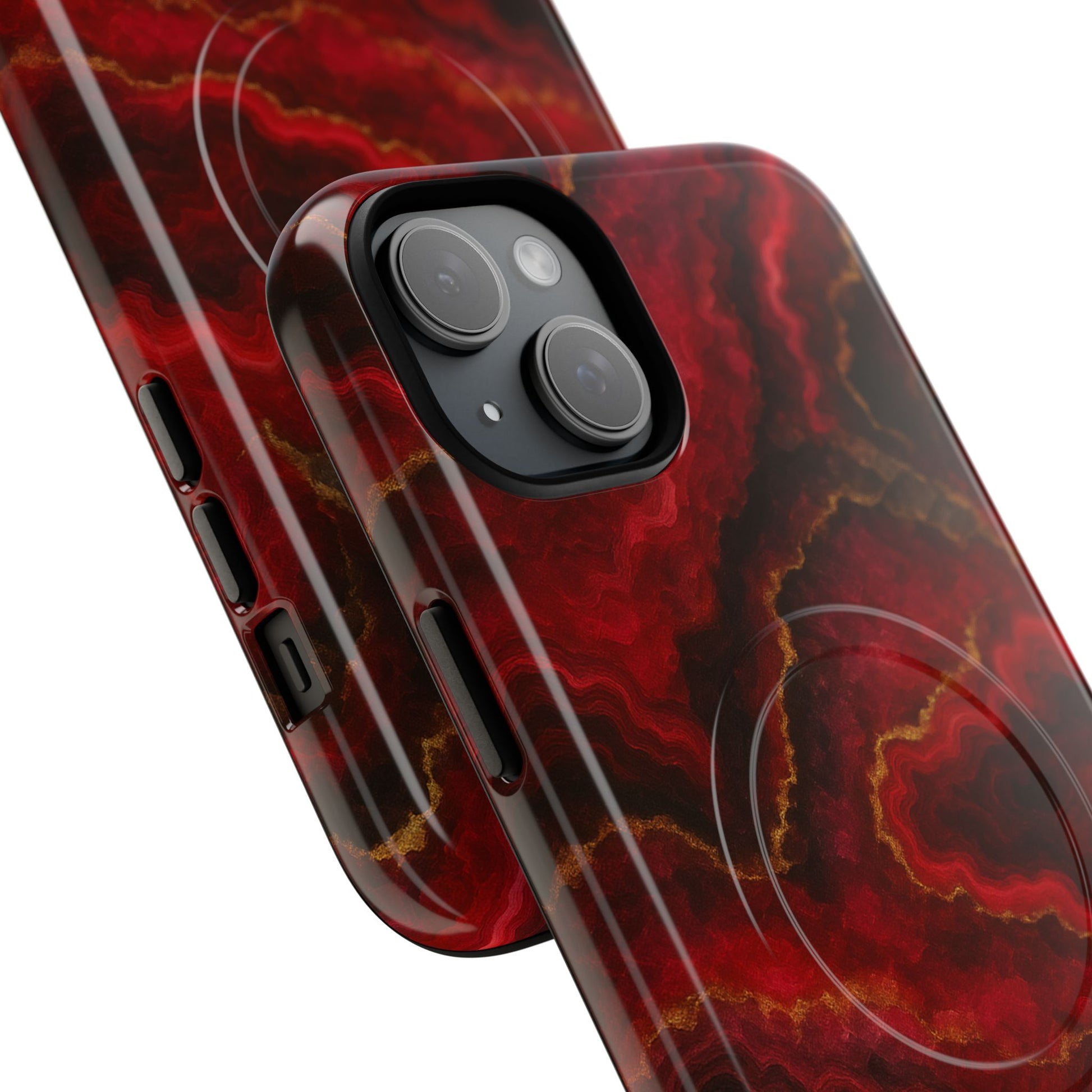 Red Marble iPhone Case with MagSafe - Shamo's
