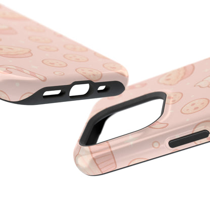 Pink Holiday Sweets Pattern (Cupcake, Pie, Candy Cane) iPhone Case with MagSafe