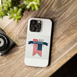 Slim Phone Cases with 4th of July writing for iPhone 17 and more