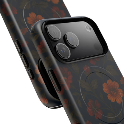 Floral Night Velvet iPhone Case - Works with MagSafe