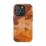 iPhone-Hülle aus bernsteinfarbenem Achatmarmor – kompatibel mit MagSafe