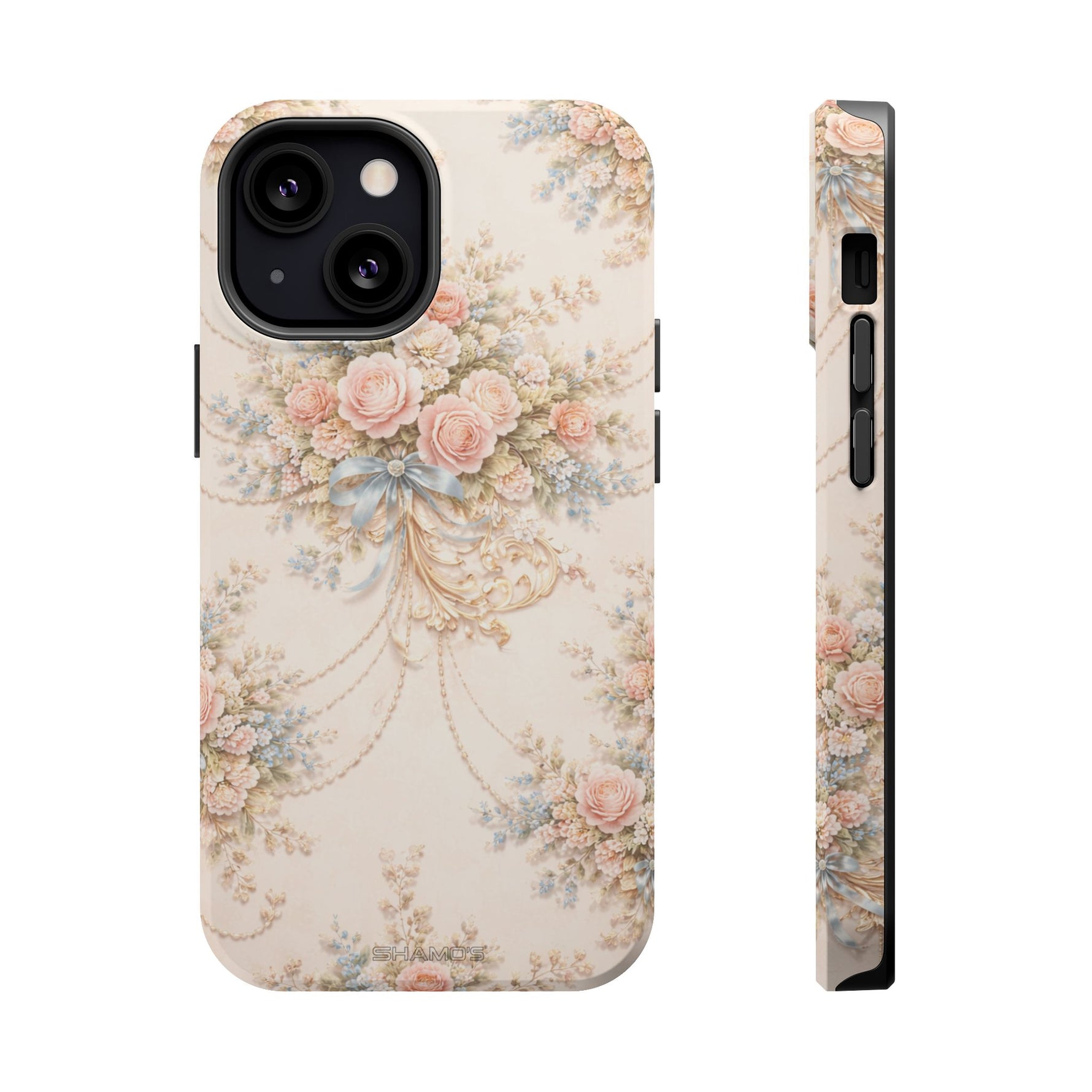 Floral Vintage Rose Phone Case, MagSafe Impact-Resistant - iPhone 13 Mini / Matte - Shamo's