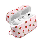 Strawberry Pattern AirPod Case | Cute Pink Protective Cover