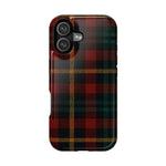 Plaid Impact-Resistant iPhone Case — Red Green Tartan Holiday Theme with MagSafe  Shamo's iPhone 17 / Glossy