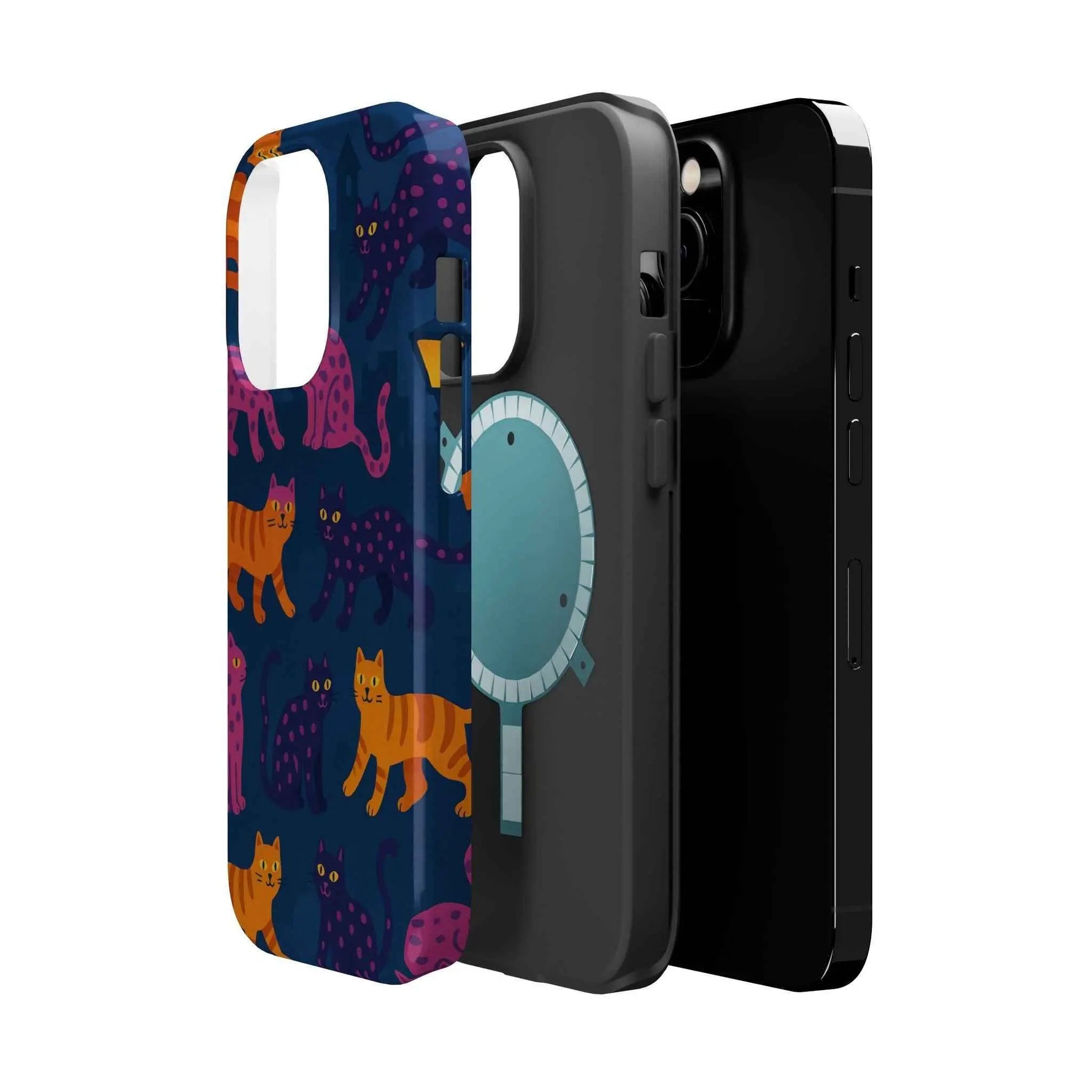 Colorful Cat Phone Case - MagSafe Impact-Resistant