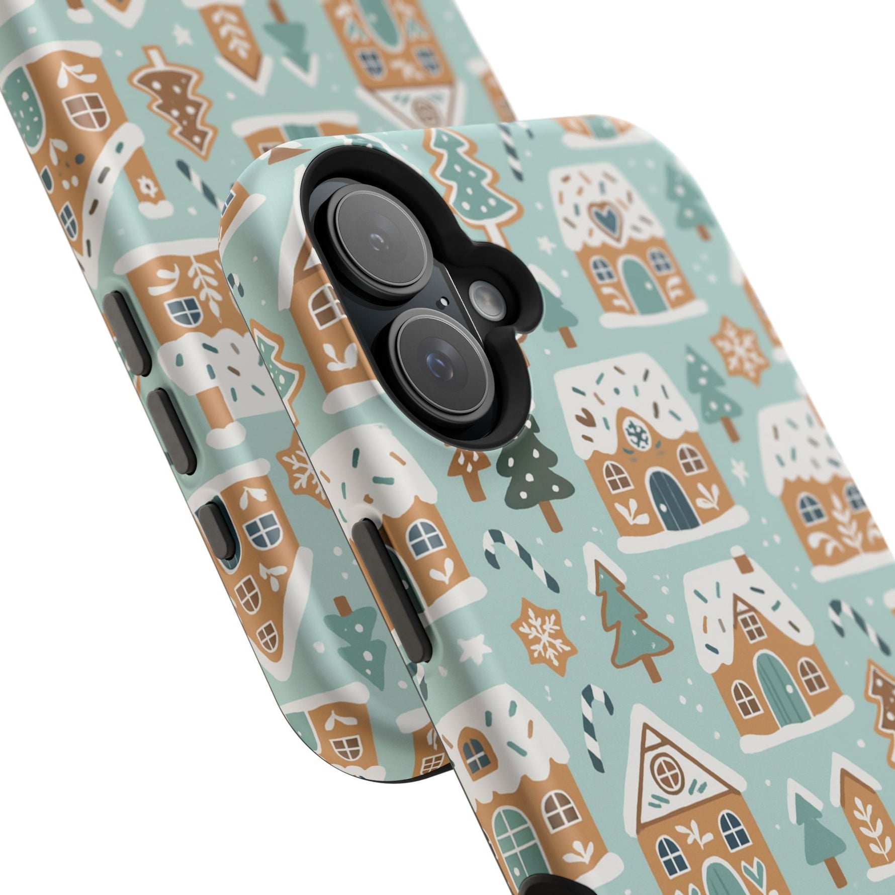 Winter Gingerbread Village Holiday Theme iPhone Case with MagSafe compatibility  Shamo's