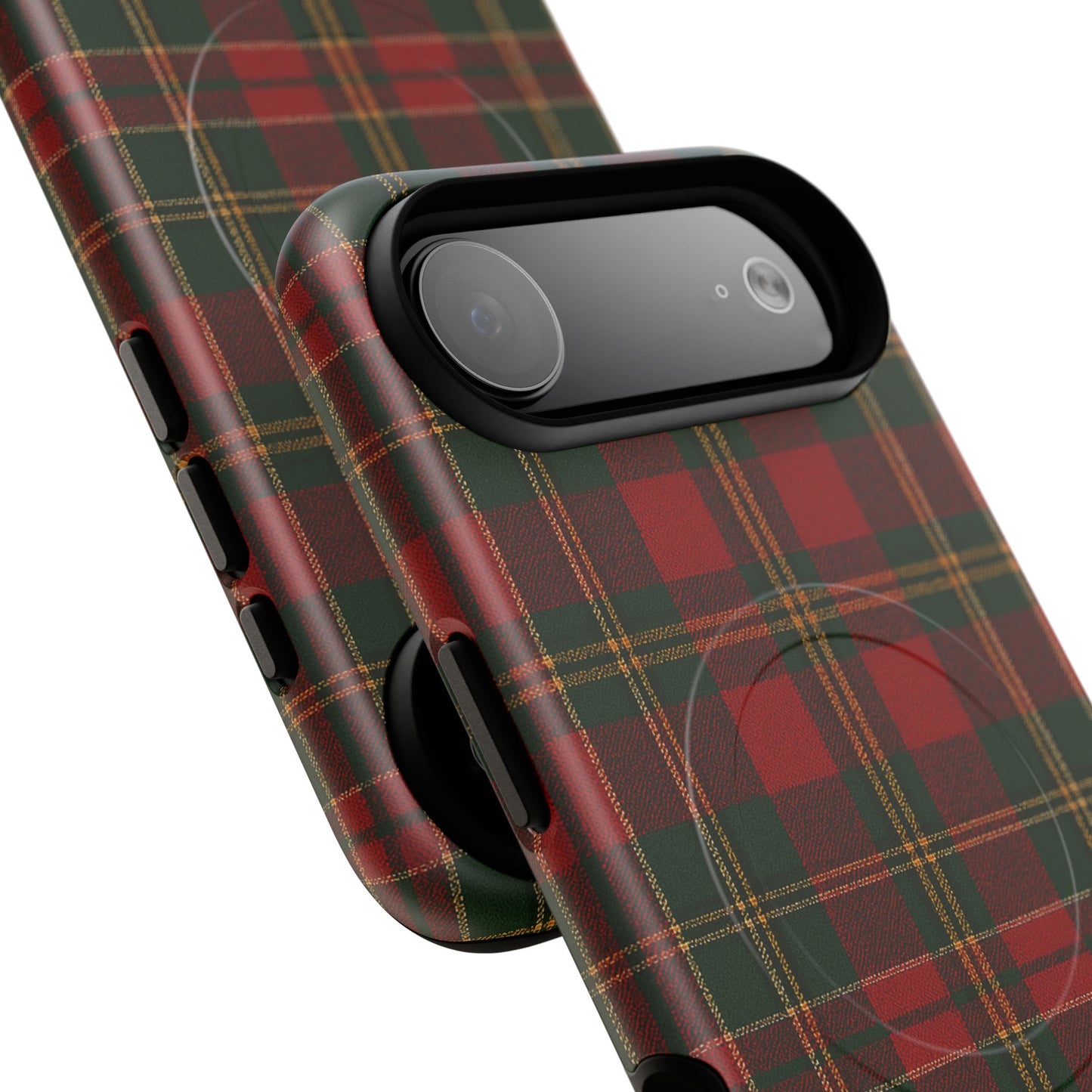 Plaid Holiday iPhone Case — Red & Green Tartan (MagSafe compatible)