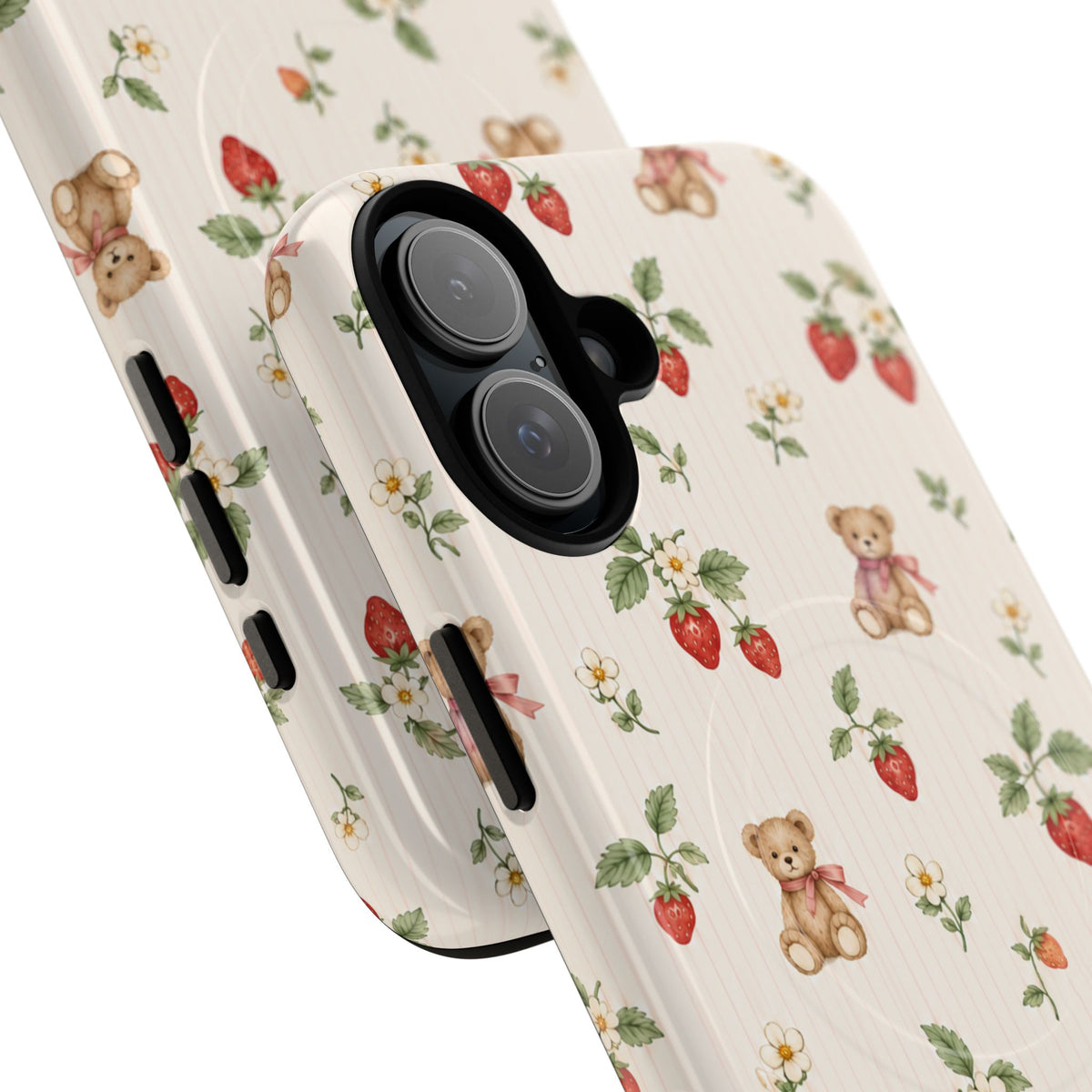 Strawberry Teddy iPhone Case with MagSafe