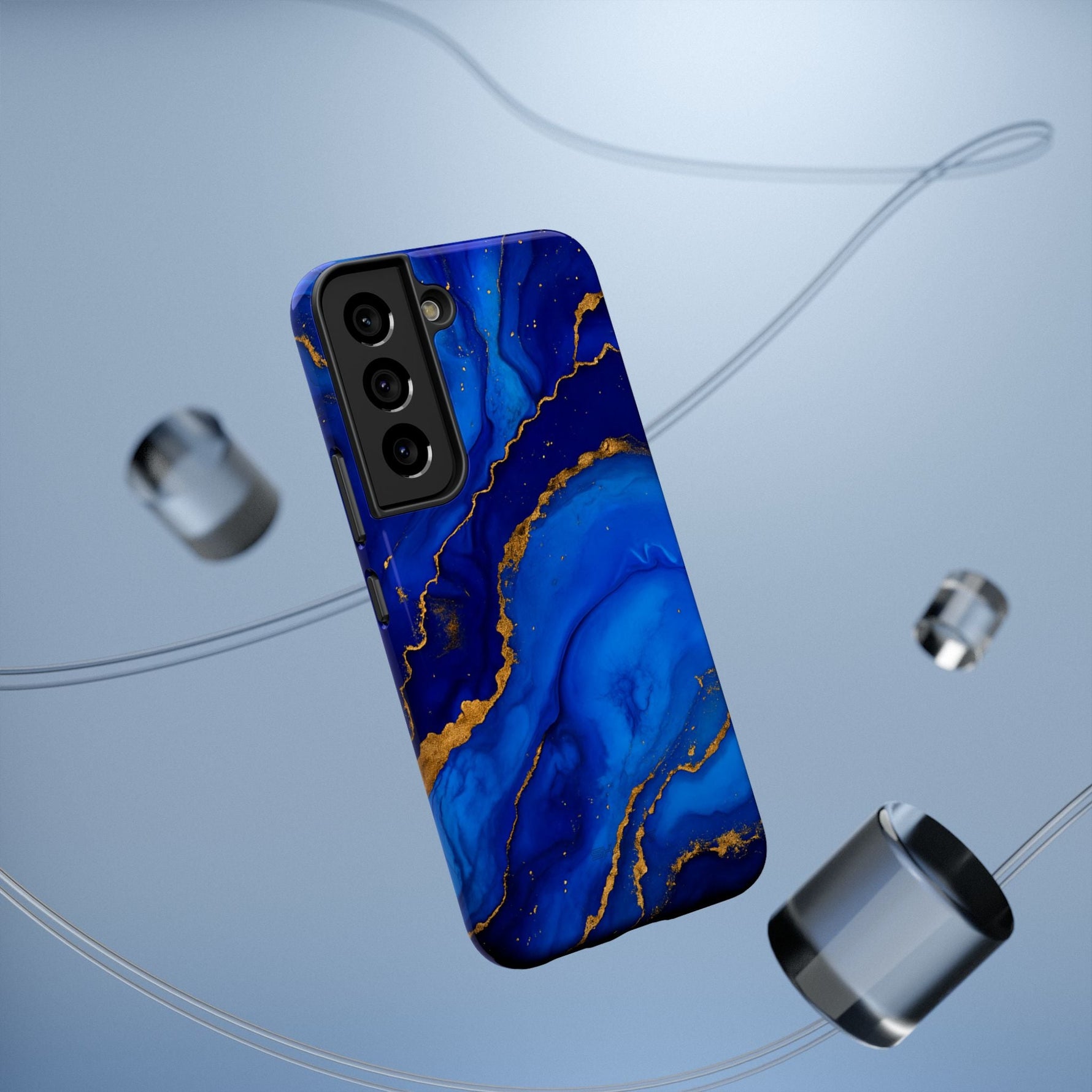 Blue Gold Marble Phone Case  Shamo's