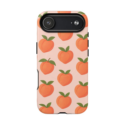 Peach Pattern Fruit Case for iPhone | MagSafe Compatible