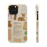 Slim iPhone Case — Cozy Baking & Teddy Pattern (Recipe, Deer, Buttons)  Shamo's iPhone 13 Pro Max