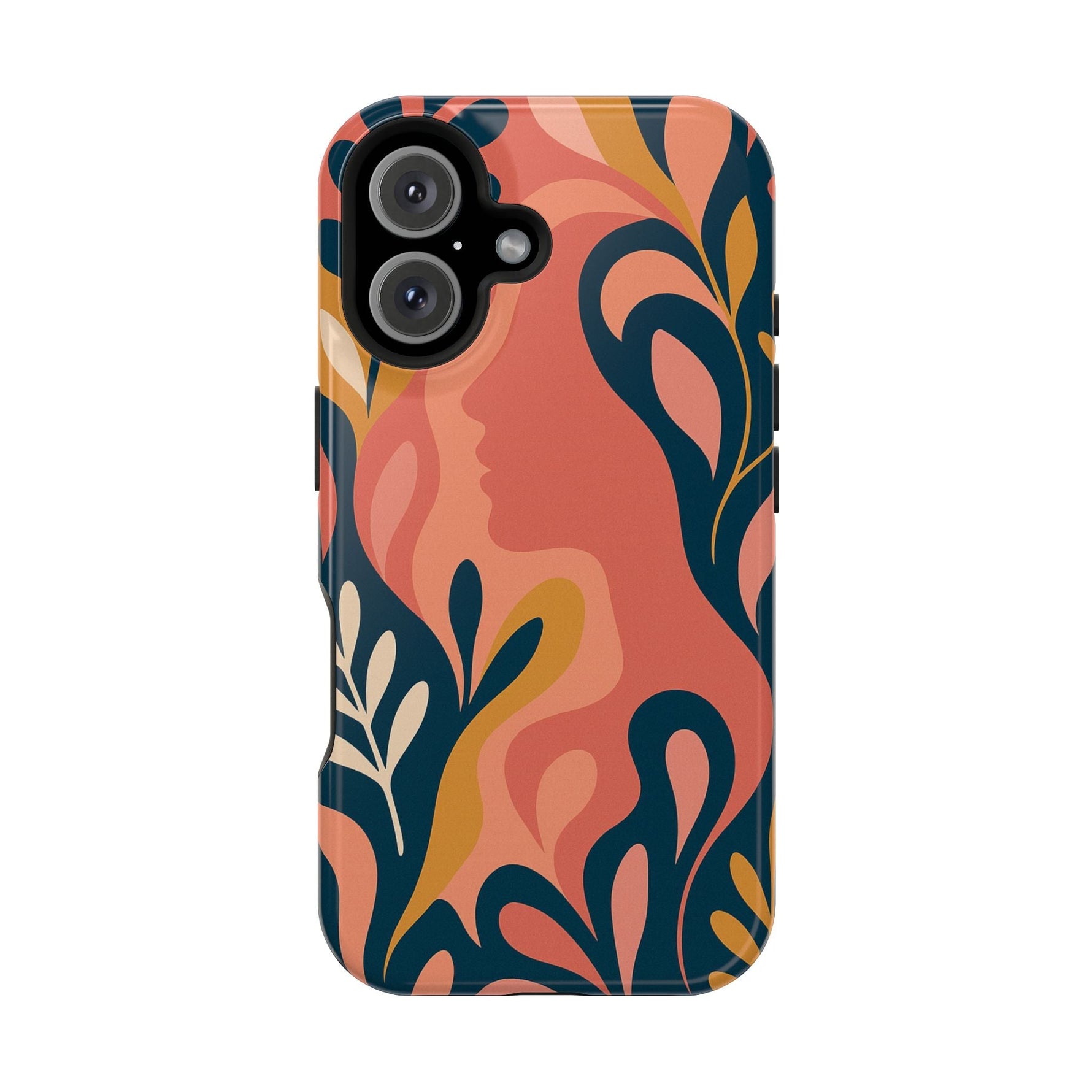 Floral Feminine Abstract MagSafe Impact-Resistant iPhone Case  Shamo's iPhone 16 / Glossy