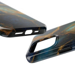Blue Gold Agate Tough Phone Case Marble Stone Design  Shamo's